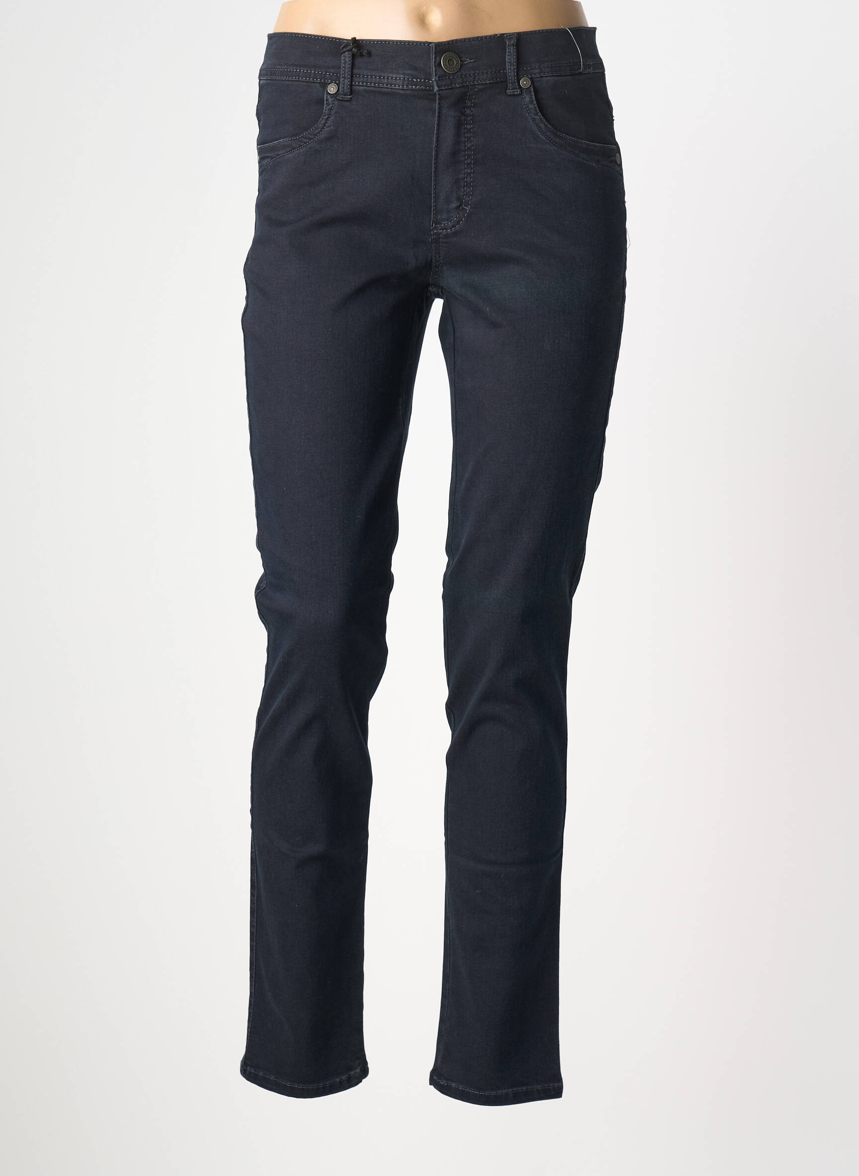 Jeans coupe slim taille normale taille normale noir ANNA MONTANA femme