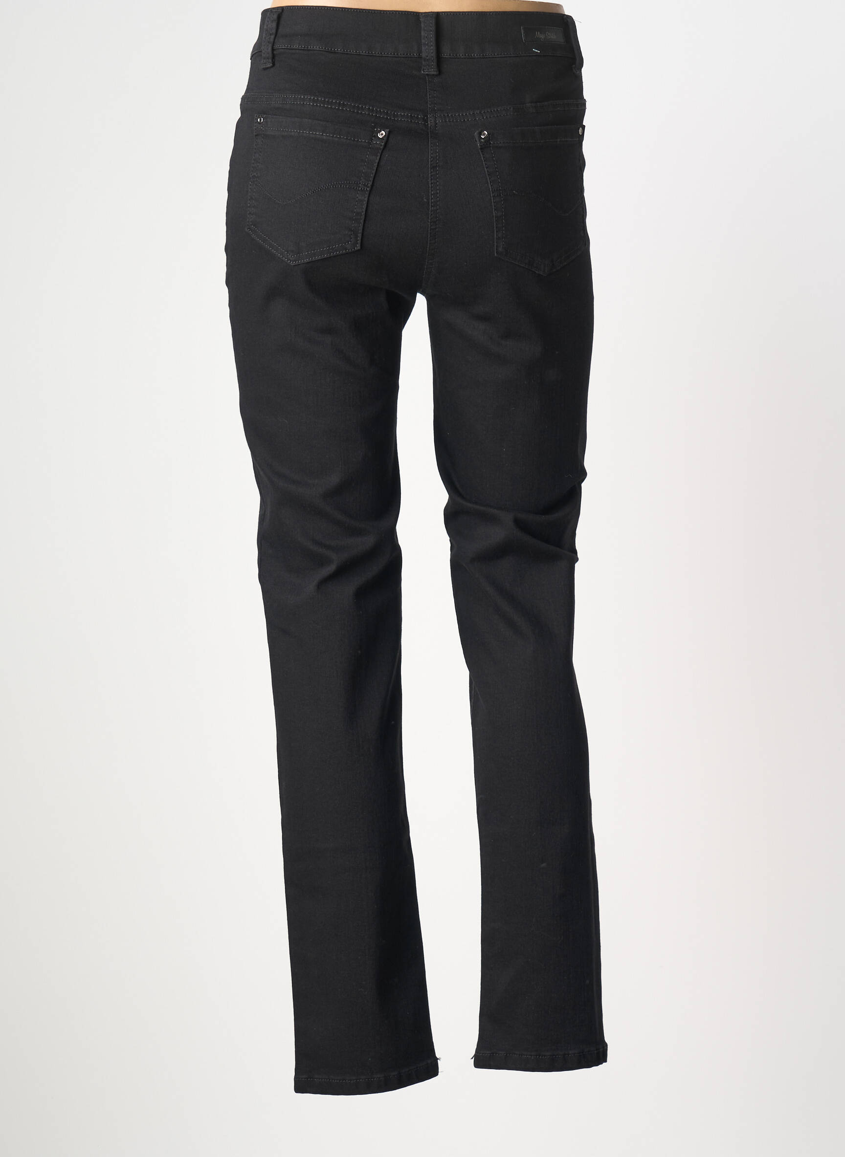 Jeans coupe slim stretch taille normale noir ANNA MONTANA femme