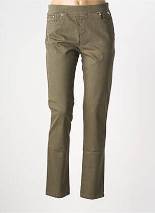 Pantalon slim taille élastique taille normale vert ANNA MONTANA femme