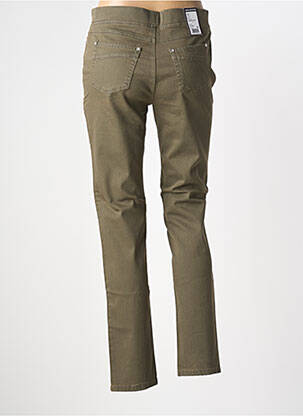 Pantalon slim taille élastique taille normale vert ANNA MONTANA femme