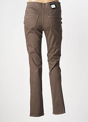 Pantalon slim taille élastique taille normale marron ANNA MONTANA femme