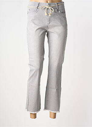 Pantalon 7/8 stretch taille normale gris ANNA MONTANA femme