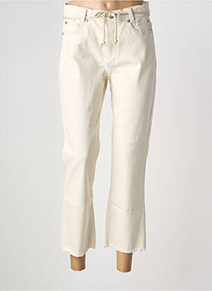 Pantalon 7/8 stretch taille normale beige ANNA MONTANA femme
