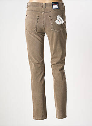 Pantalon slim stretch taille normale marron ANNA MONTANA femme