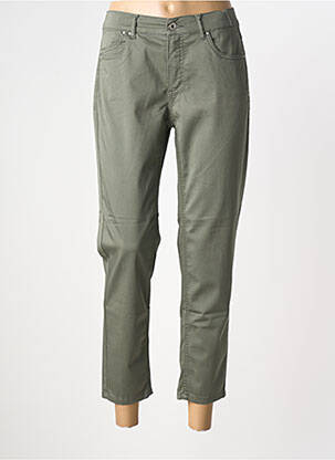 Pantalon 7/8 stretch taille normale vert ANNA MONTANA femme