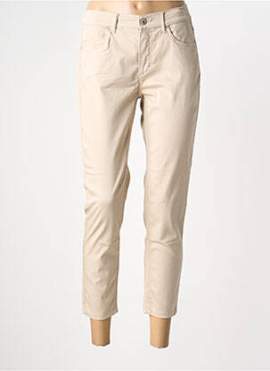 Pantalon 7/8 stretch taille normale beige ANNA MONTANA femme