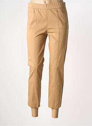 Pantalon 7/8 stretch taille normale beige ANNA MONTANA femme