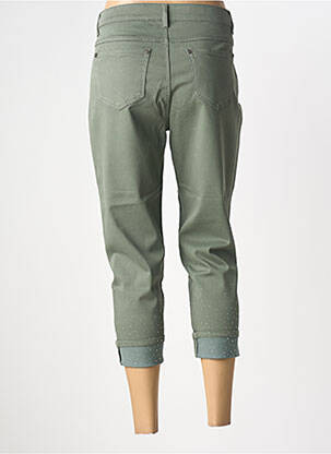 Pantacourt stretch taille normale vert ANNA MONTANA femme