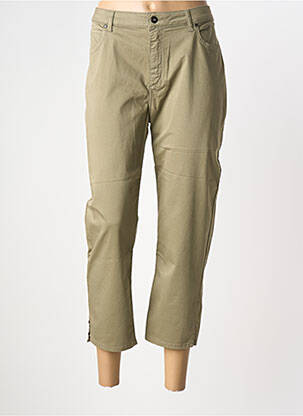 Pantalon 7/8 stretch taille normale vert GUY DUBOUIS femme