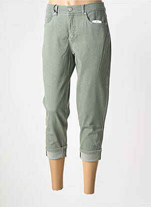 Pantacourt stretch taille normale vert ANNA MONTANA femme