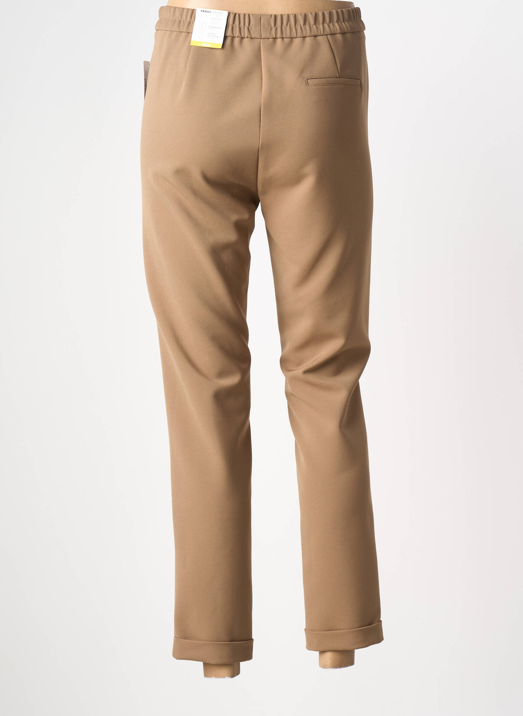 Pantalon 7/8 stretch taille normale marron FRANK WALDER femme