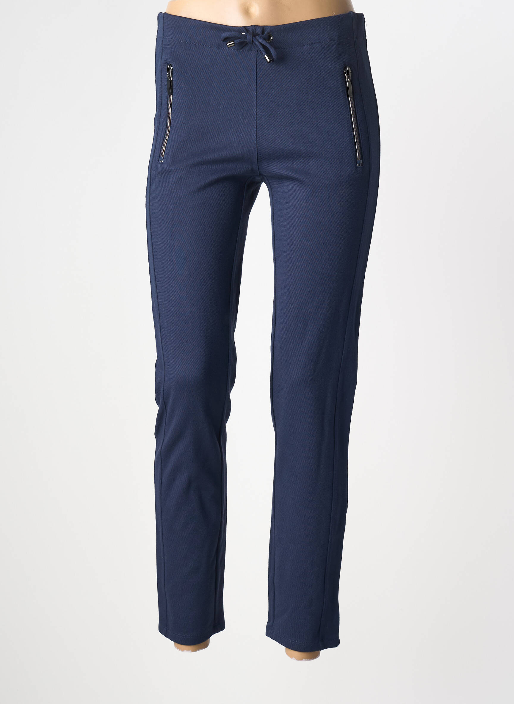Pantalon slim taille élastique taille normale bleu BARBARA LEBEK femme