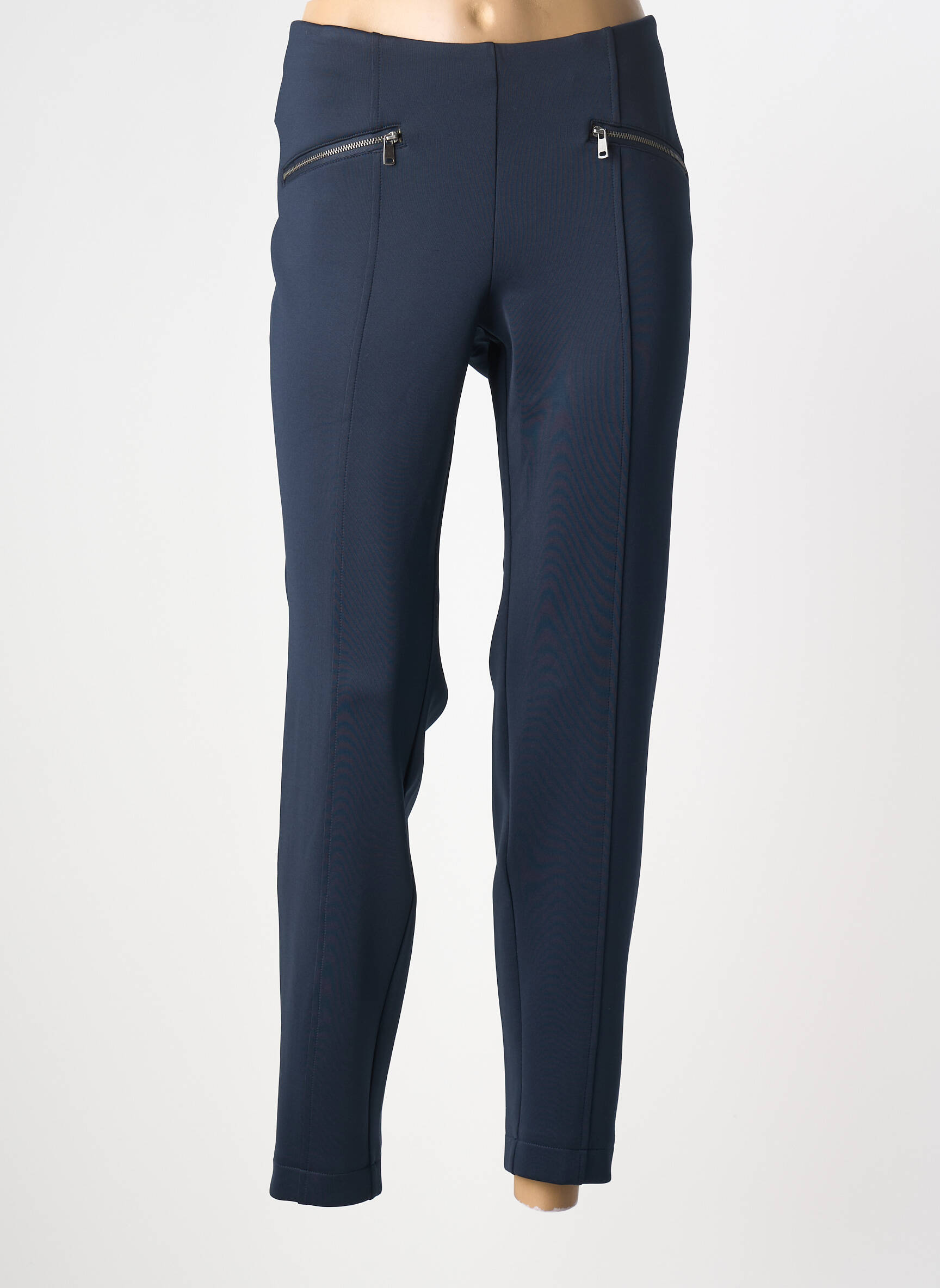 Pantalon slim taille élastique taille normale bleu BARBARA LEBEK femme