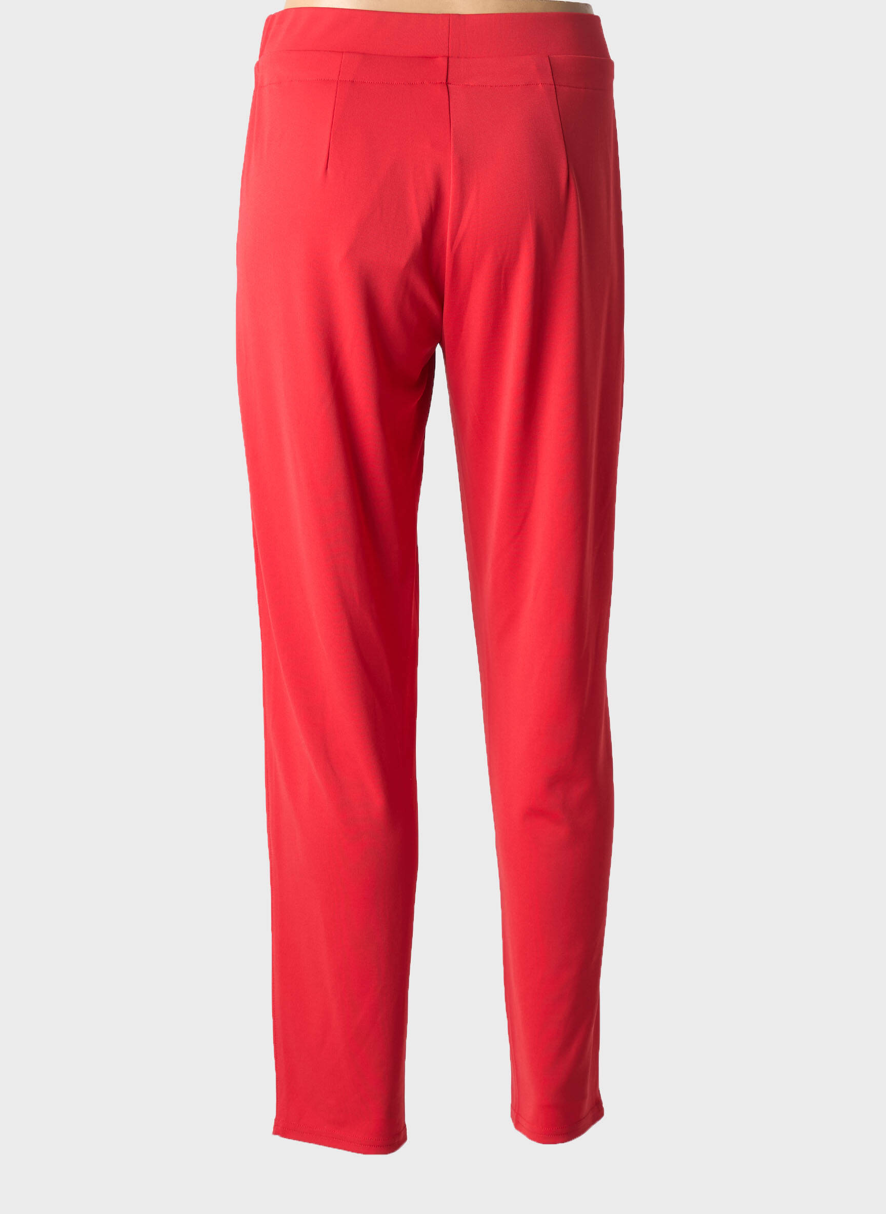 Pantalon slim taille élastique taille normale rouge BARBARA LEBEK femme