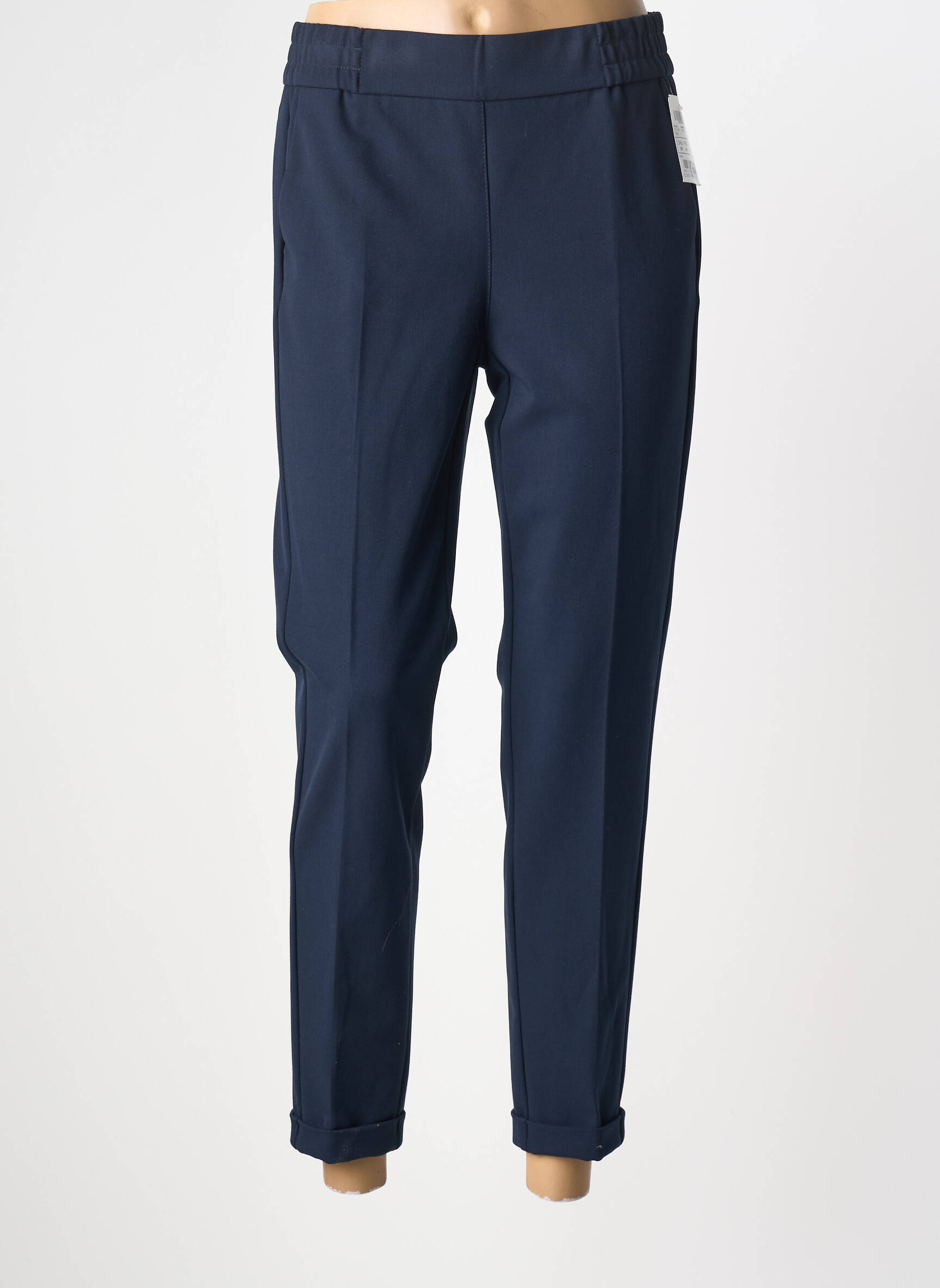 Pantalon 7/8 stretch taille normale bleu FRANK WALDER femme