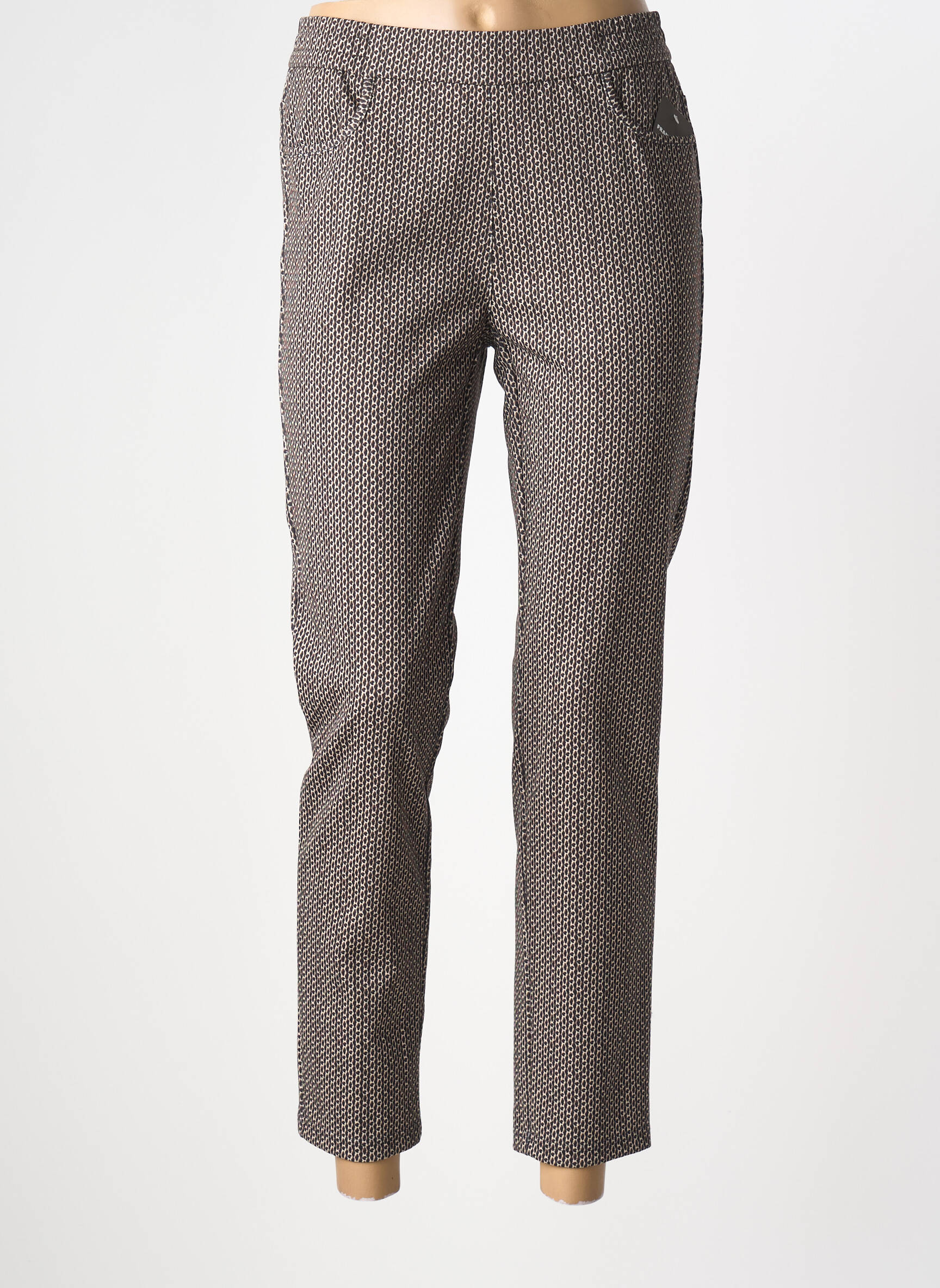 Pantalon 7/8 stretch taille normale noir FRANK WALDER femme