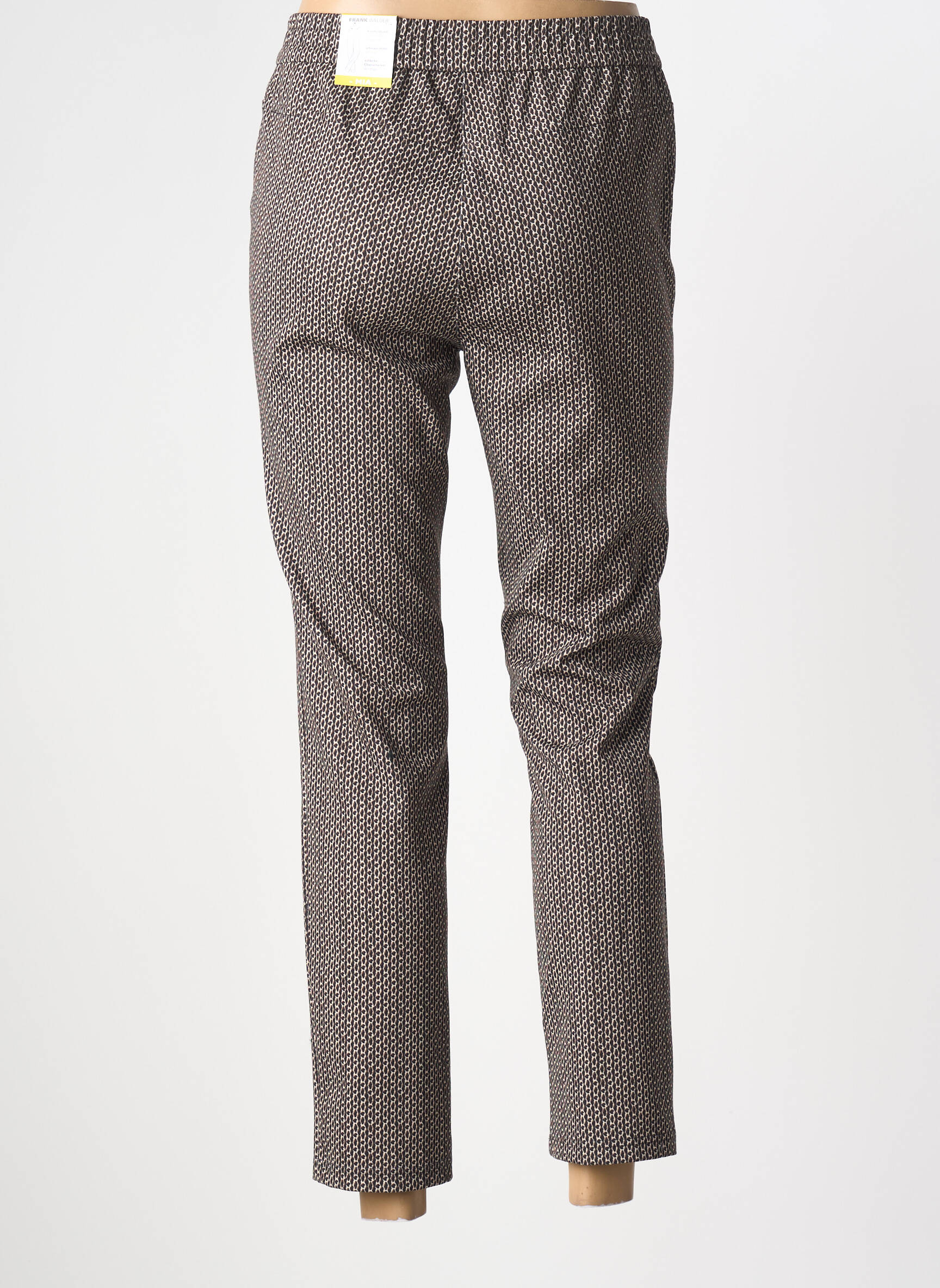 Pantalon 7/8 stretch taille normale noir FRANK WALDER femme
