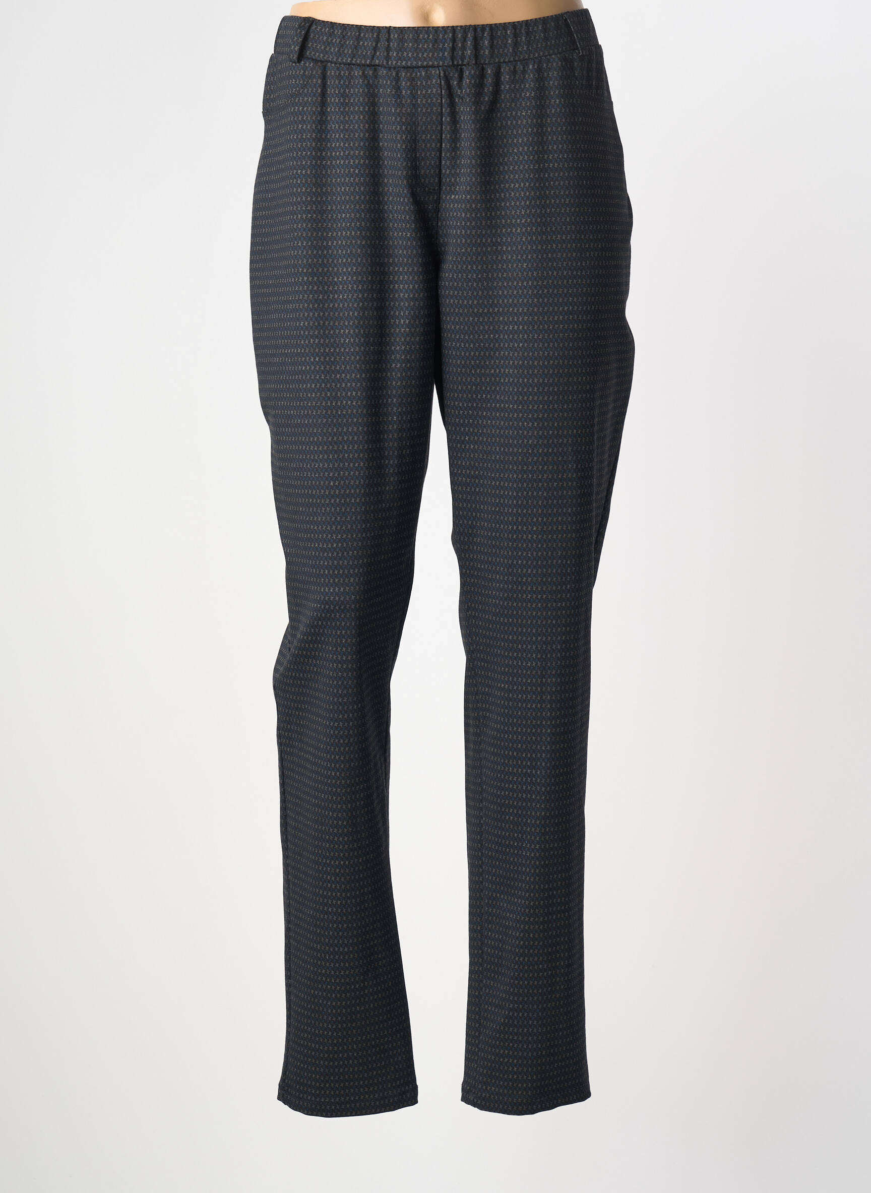 Pantalon droit stretch taille normale bleu GUY DUBOUIS femme