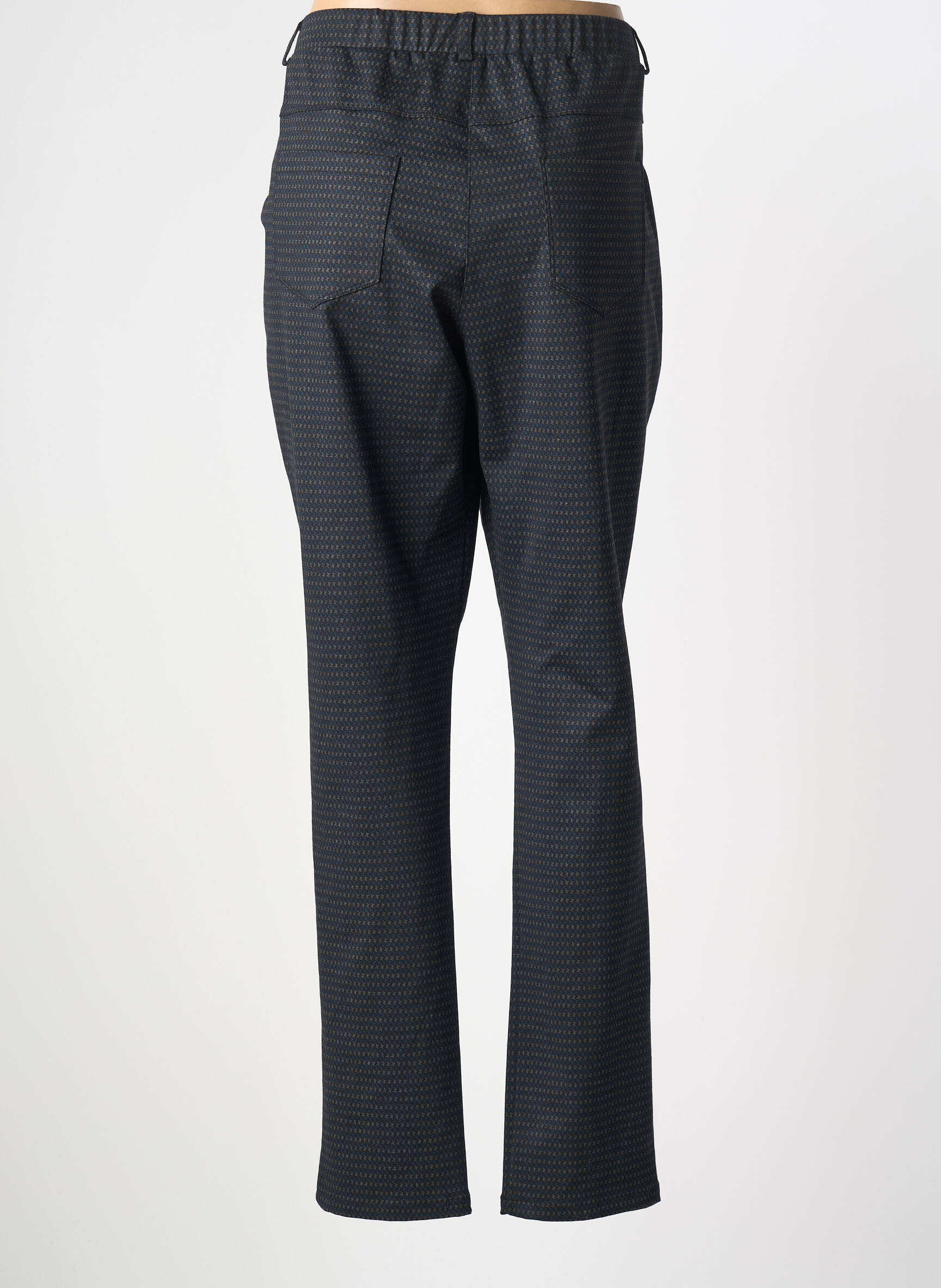 Pantalon droit stretch taille normale bleu GUY DUBOUIS femme