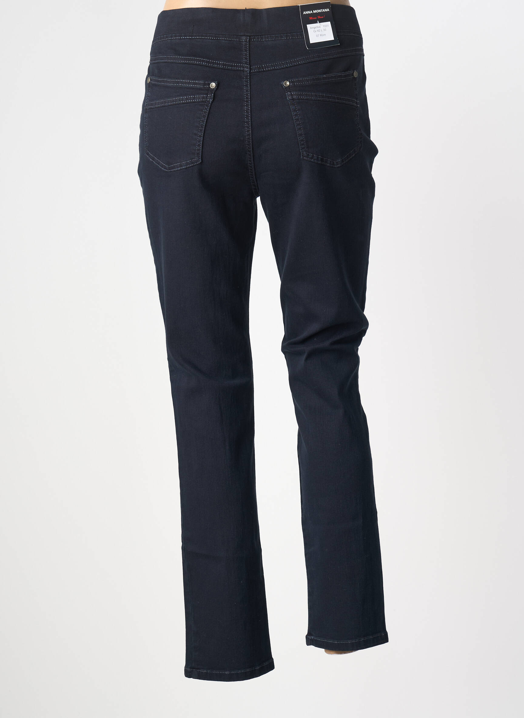 Jegging tissage denim taille normale noir ANNA MONTANA femme
