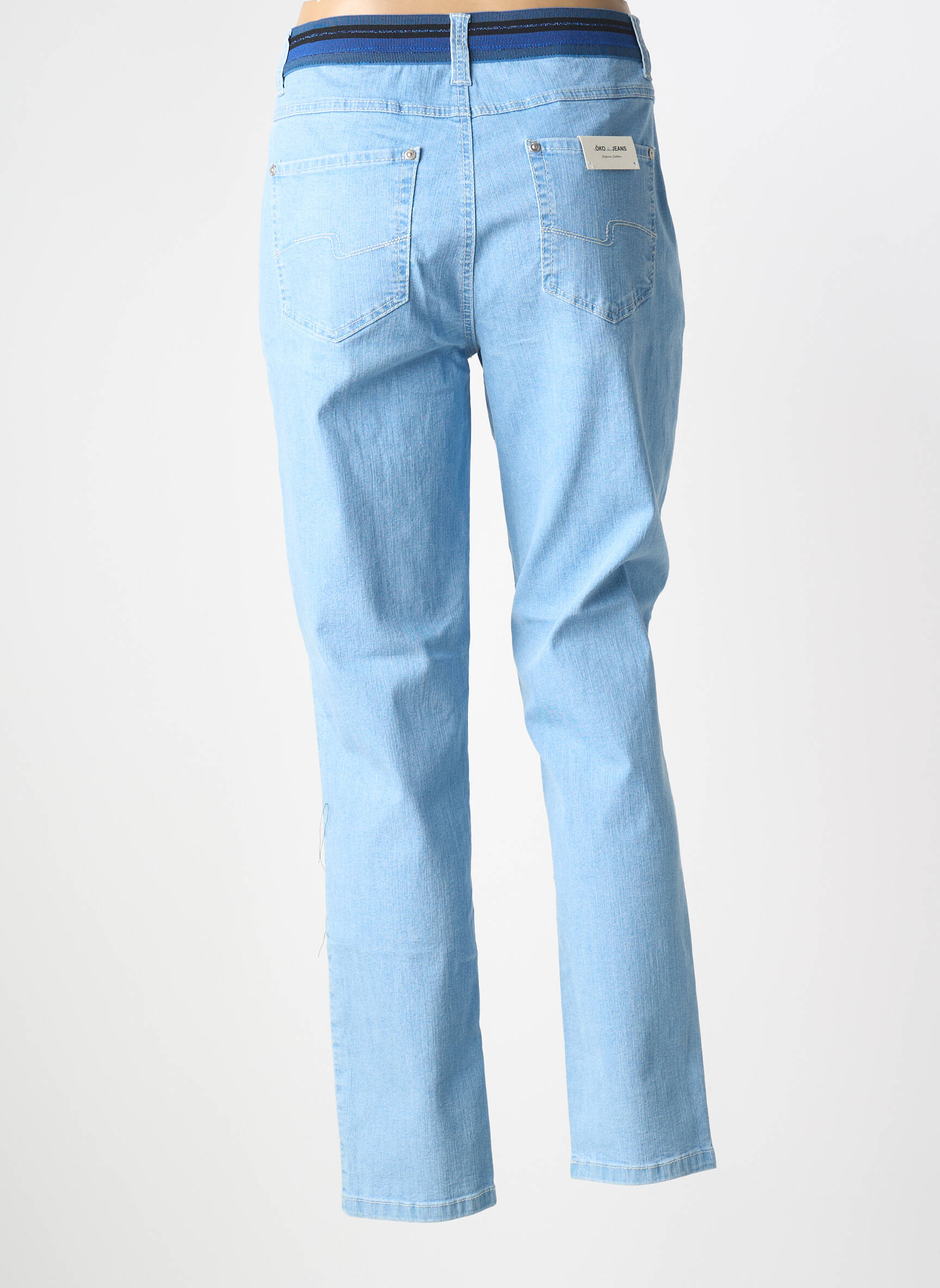 Jeans coupe slim stretch taille normale bleu ANNA MONTANA femme