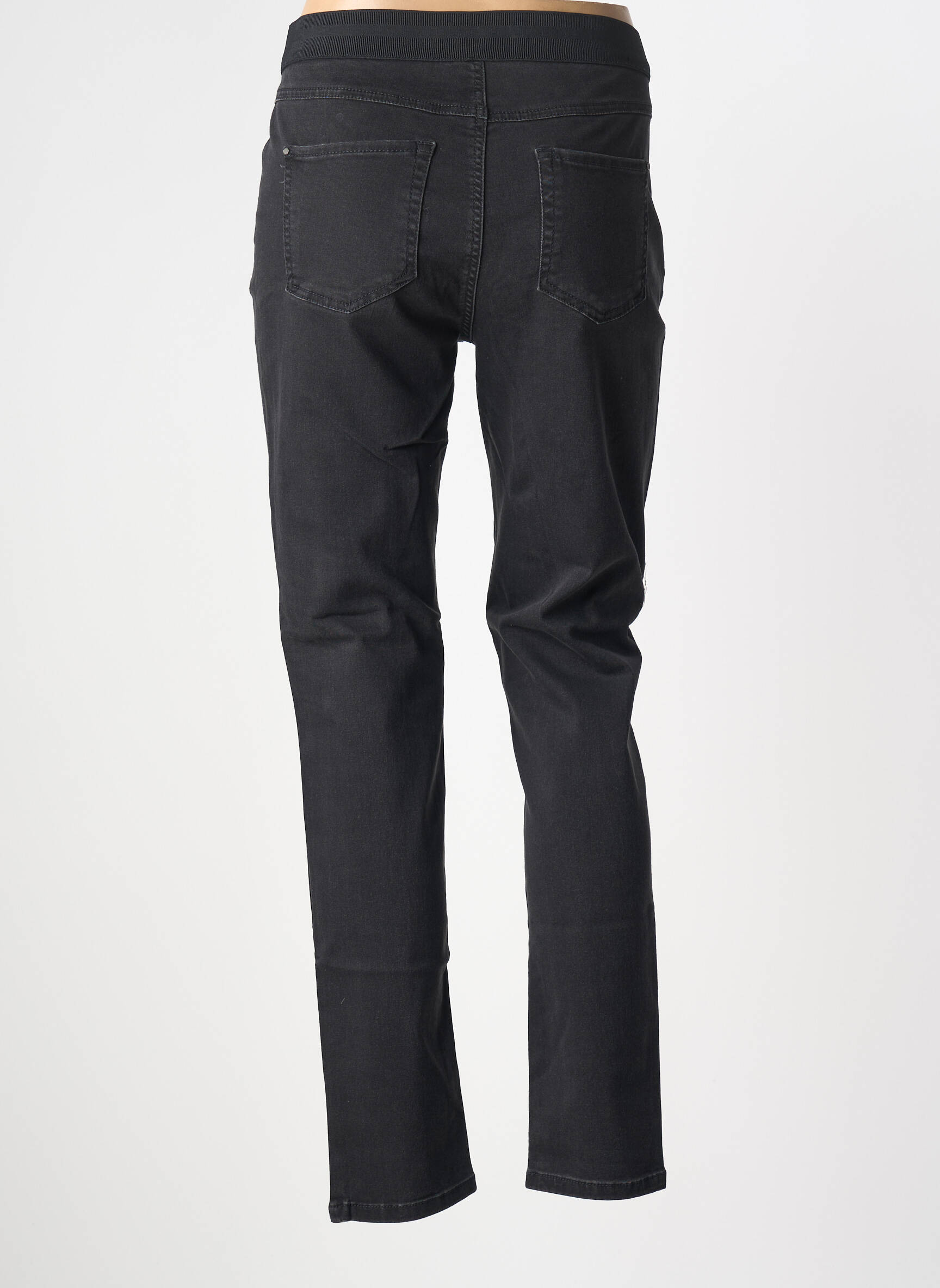 Pantalon slim taille élastique taille normale noir ANNA MONTANA femme