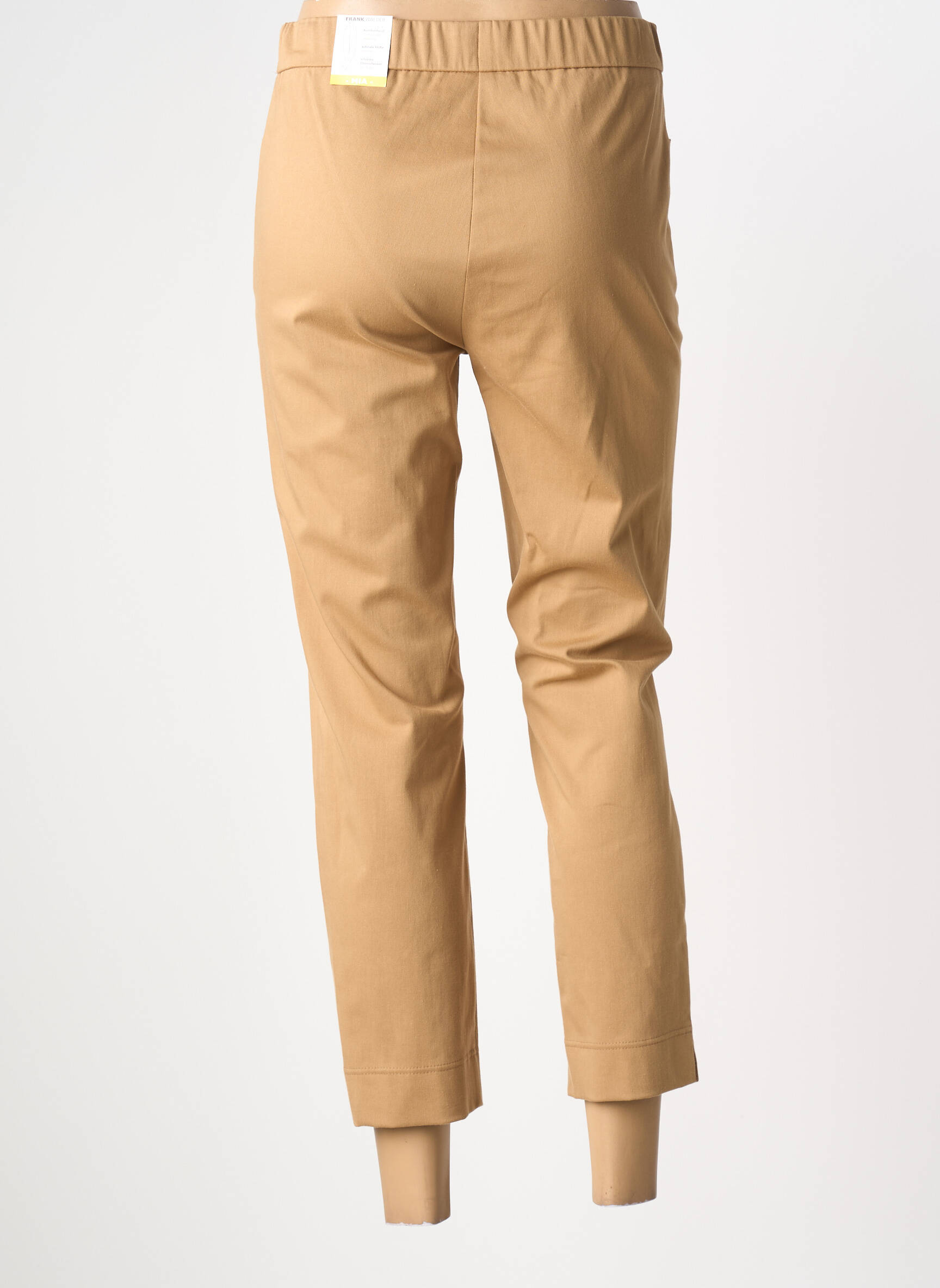 Pantalon 7/8 stretch taille normale beige ANNA MONTANA femme