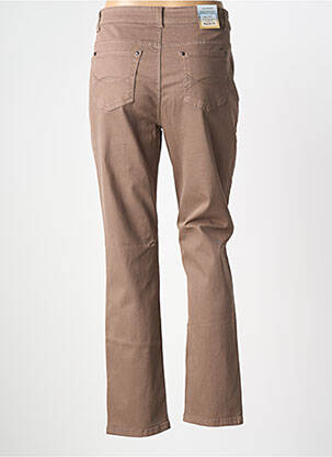 Pantalon droit stretch taille normale marron ANNA MONTANA femme