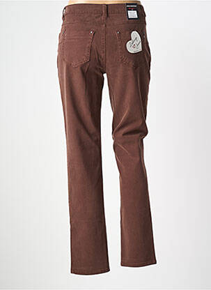 Jeans coupe droite stretch taille normale marron ANNA MONTANA femme