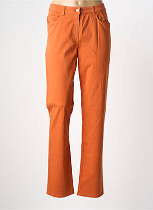 Pantalon droit stretch taille normale orange GUY DUBOUIS femme