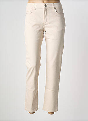 Pantalon 7/8 stretch taille normale beige DOLCEZZA femme