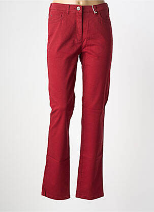Pantalon droit stretch taille normale rouge TONI femme