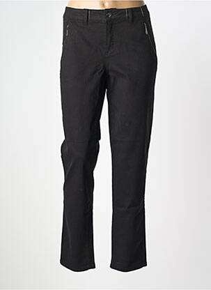 Pantalon droit stretch taille normale noir ANNA MONTANA femme