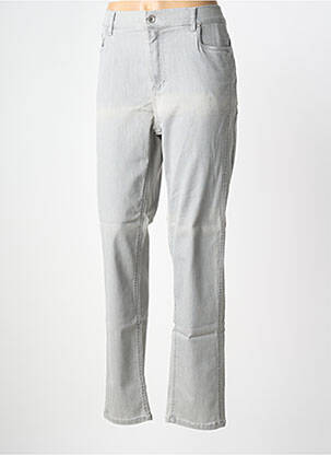 Pantalon droit stretch taille normale gris ANNA MONTANA femme