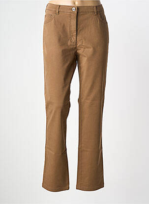 Pantalon droit stretch taille normale marron TONI femme