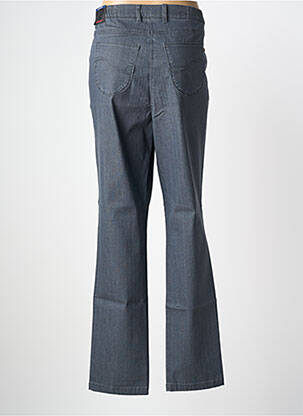 Jeans coupe droite fermeture zippée sous rabat boutonné bleu TONI femme