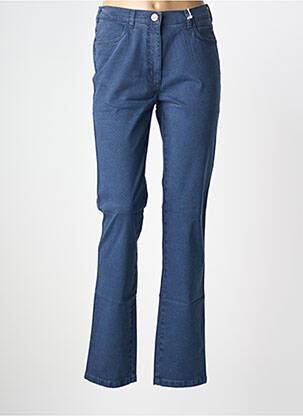Pantalon droit stretch taille normale bleu TONI femme