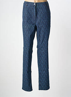 Jeans coupe droite stretch taille normale bleu TONI femme