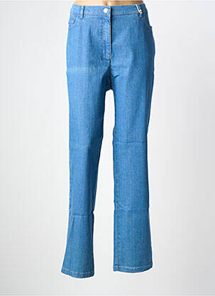 Jeans coupe droite stretch taille normale bleu TONI femme