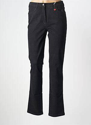 Jeans coupe droite stretch taille normale noir TONI femme