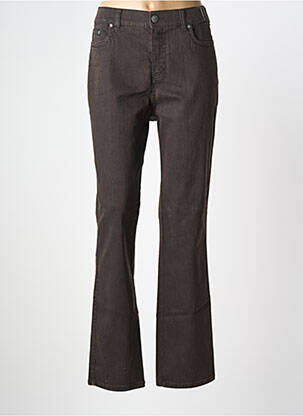 Jeans coupe droite stretch taille normale marron ANNA MONTANA femme