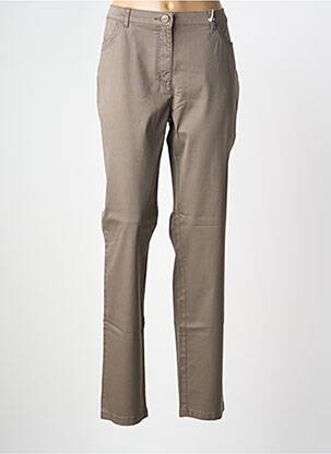 Pantalon droit stretch taille normale marron TONI femme