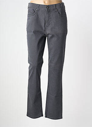 Jeans coupe droite stretch taille basse gris ANNA MONTANA femme