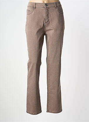 Jeans coupe droite stretch taille normale marron ANNA MONTANA femme