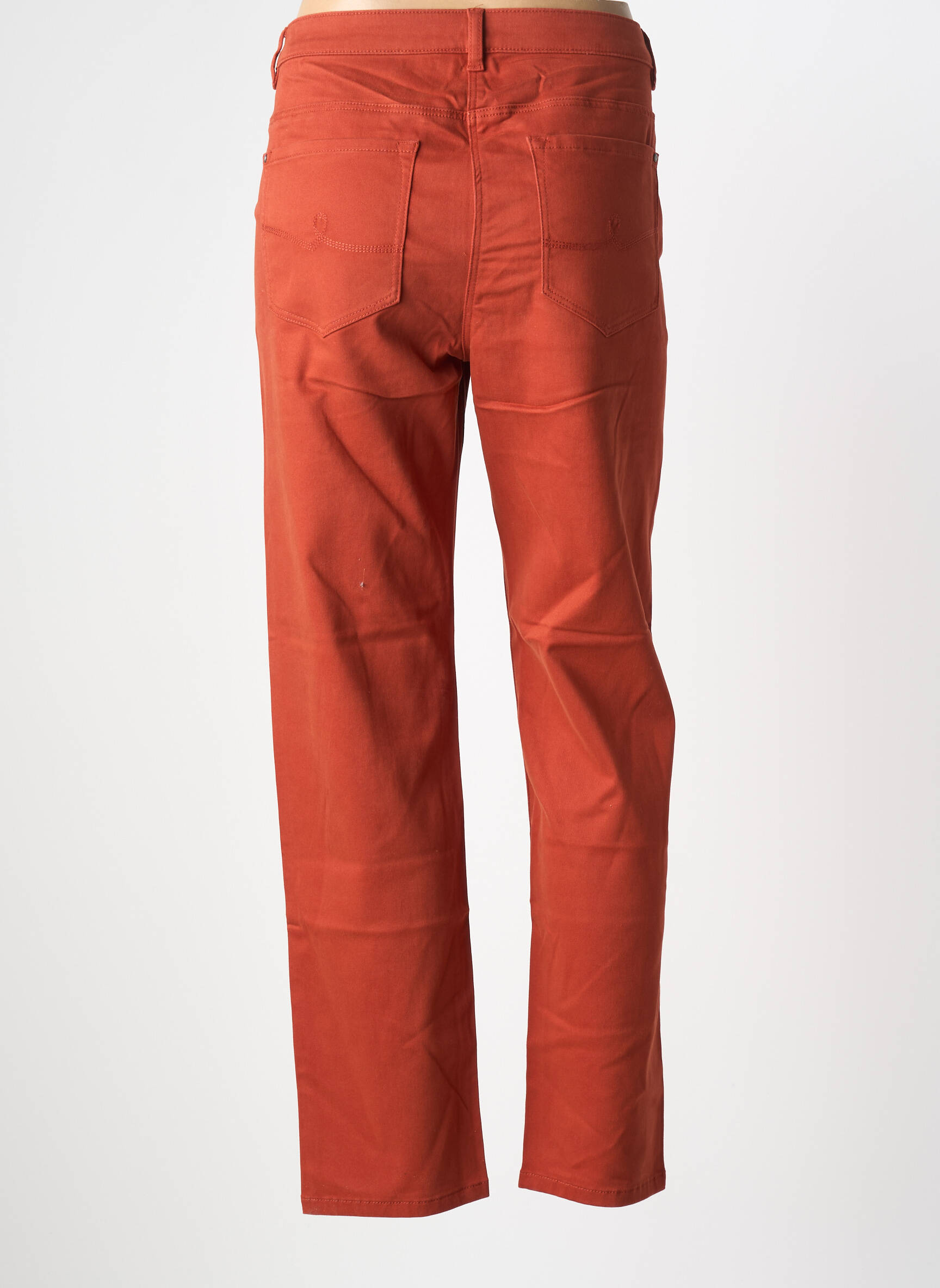 Pantalon droit stretch taille normale orange BARBARA LEBEK femme