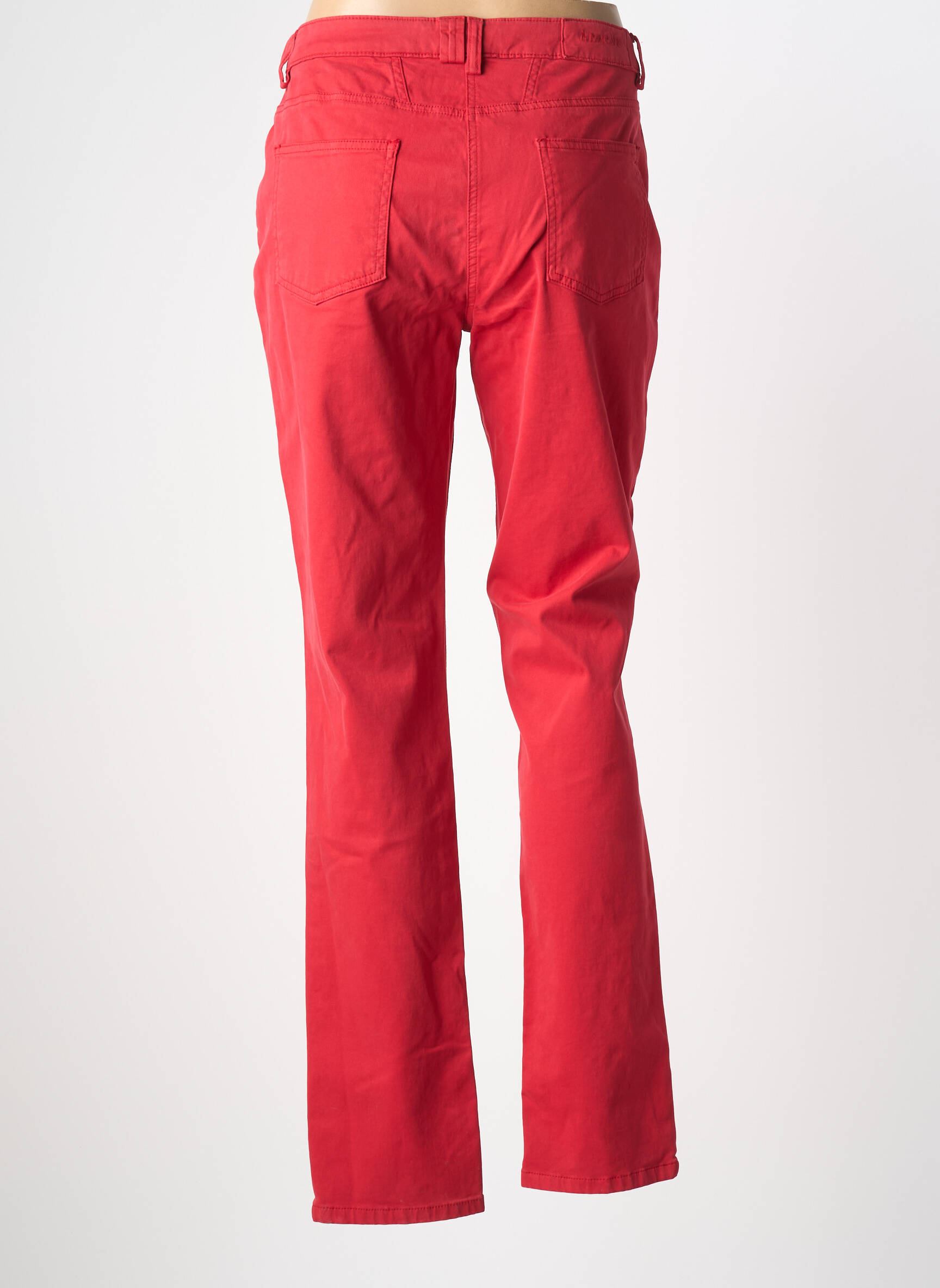 Pantalon droit stretch taille normale rouge ANANKE femme