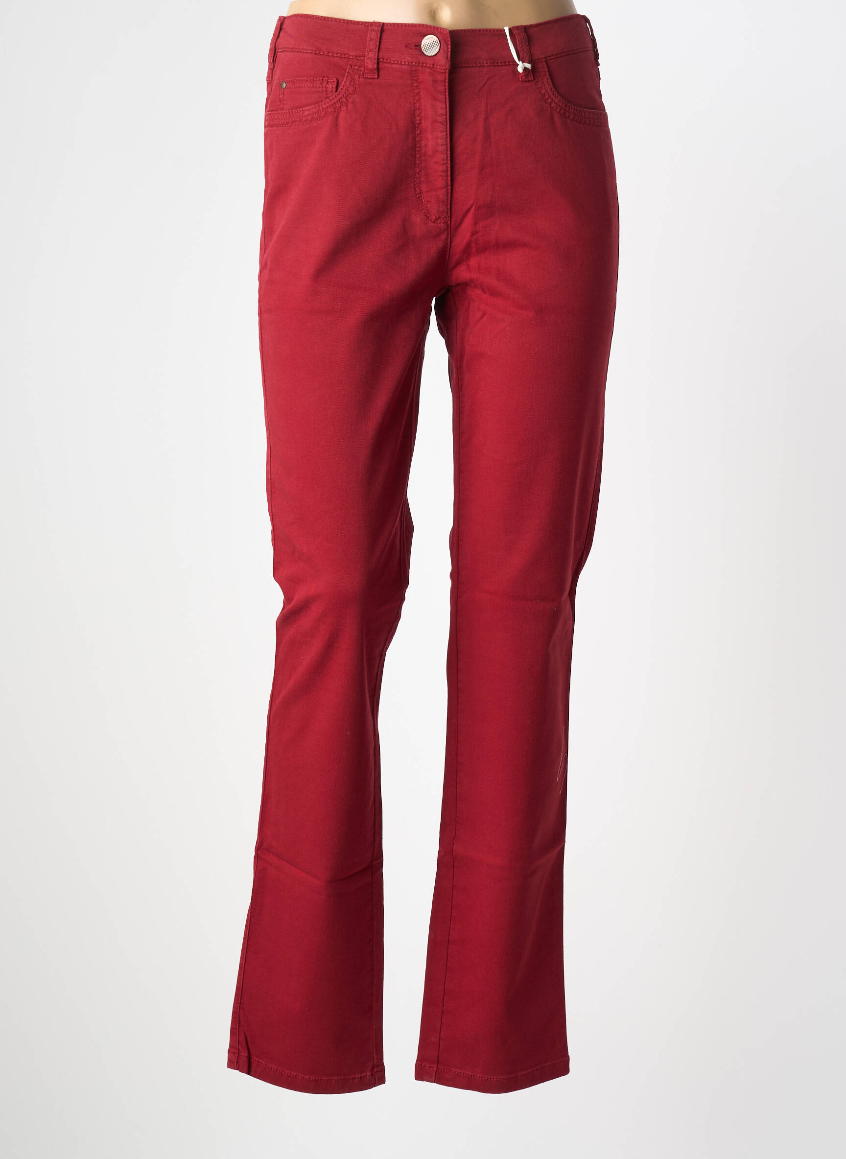 Pantalon droit stretch taille normale rouge TONI femme