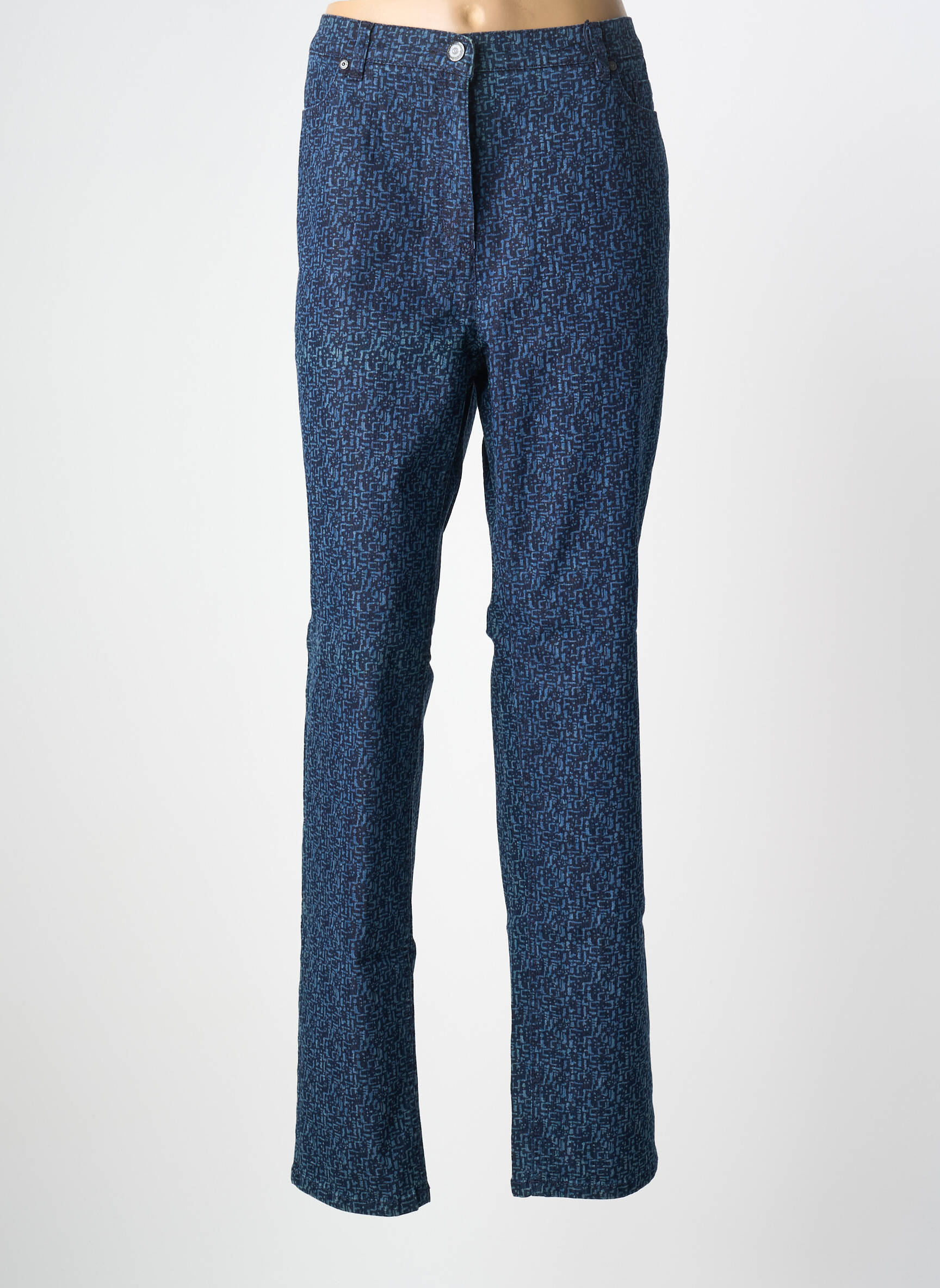 Jeans coupe droite stretch taille normale bleu TONI femme