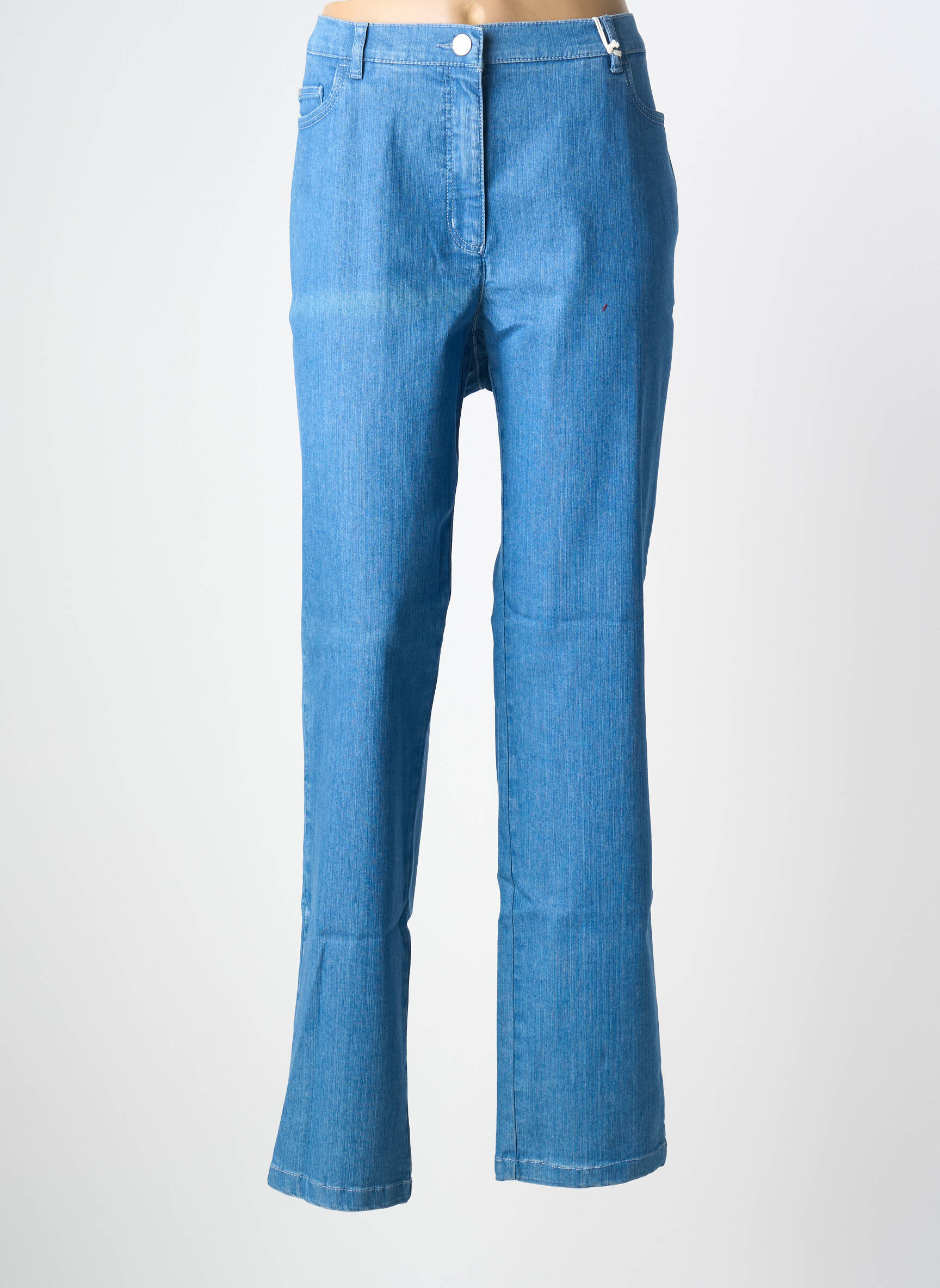 Jeans coupe droite stretch taille normale bleu TONI femme