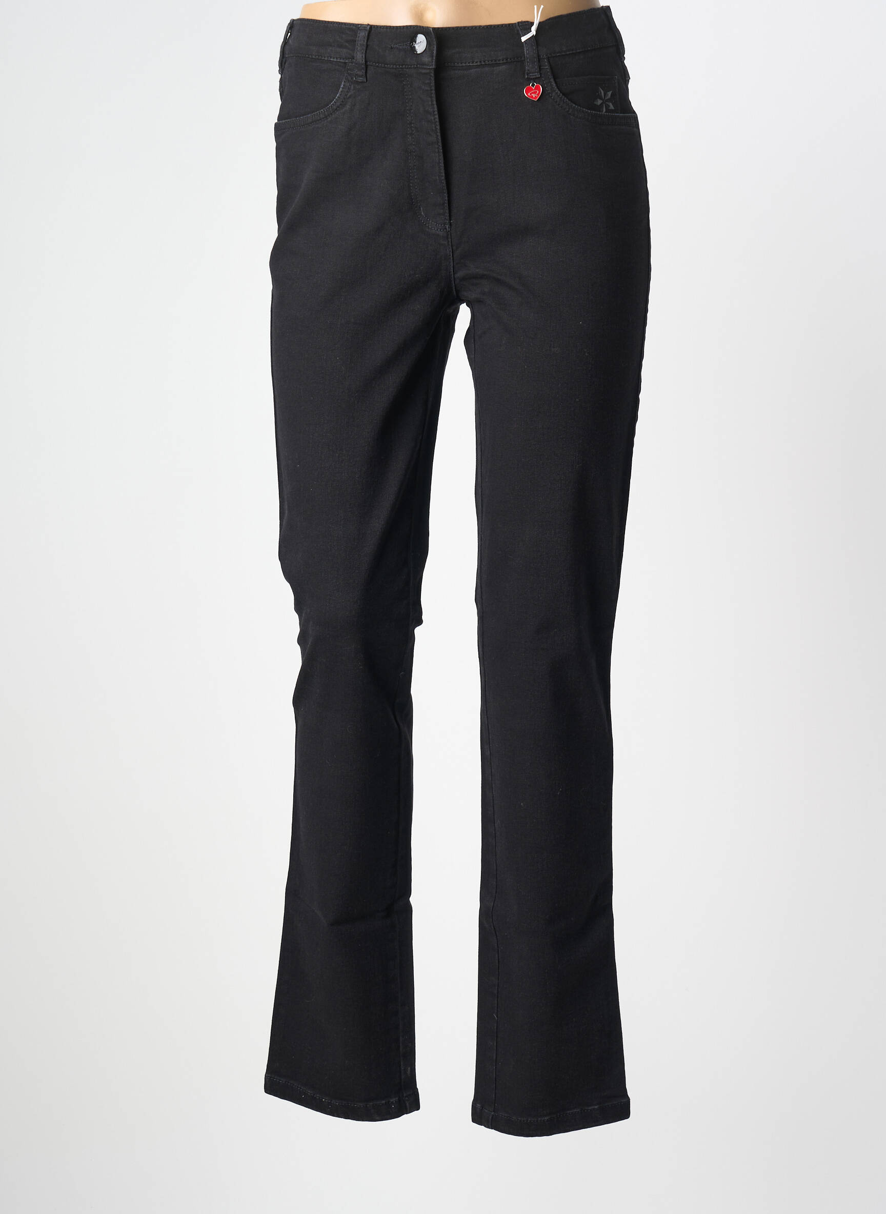 Jeans coupe droite stretch taille normale noir TONI femme
